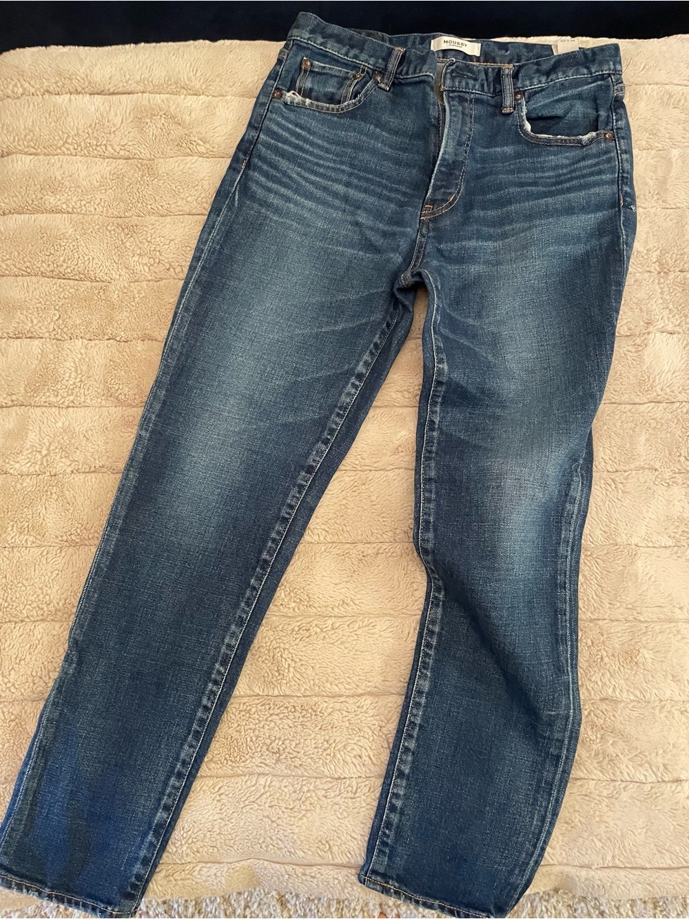 Moussy Vintage Denim Jeans - Blue with Tan Stitching(NWOT)